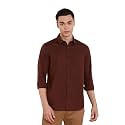Amazon Brand - Symbol Men's Solid Slim Fit Cotton Casual Shirt | Plain | Full Sleeve | Summer (Available in Plus Sizes)