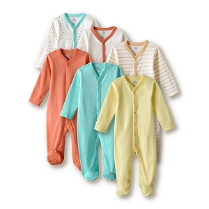 amazon brand - symbol unisex 100 cotton full sleeve baby sleepsuits available in pack of 3 amp 6