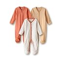 Amazon Brand - Symbol Unisex 100% Cotton Full Sleeve Baby Sleepsuits (Available in Pack of 3 &amp; 6)