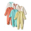 Amazon Brand - Symbol Unisex 100% Cotton Full Sleeve Baby Sleepsuits (Available in Pack of 3 &amp; 6)