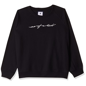 amazon brand - symbol women cotton blend round neck regular fit sweatshirt pullover available in plus sizes