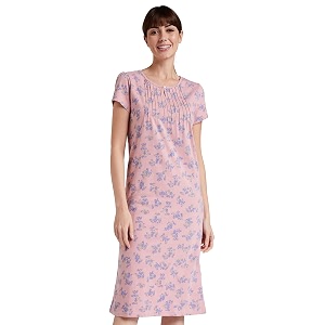 amazon brand - symbol women cotton calf length regular fit nighty  night dress available in plus sizes