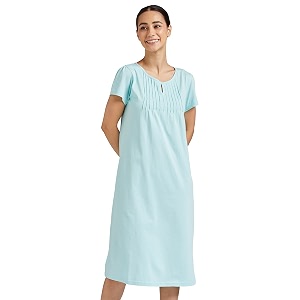 amazon brand - symbol women cotton calf length regular fit nighty  night dress available in plus sizes