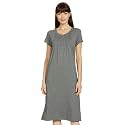 Amazon Brand - Symbol Women Cotton Calf Length Regular Fit Nighty | Night Dress (Available in Plus Sizes)
