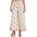 Amazon Brand - Myx Women Relaxed Cotton Flared Palazzo (Available in Plus Sizes)