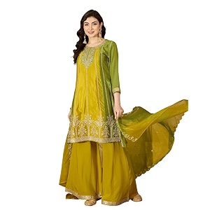 Amazon Brand - Tavasya Women Poly Chinon