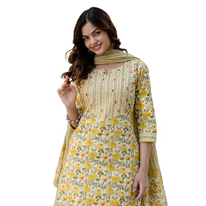 Amazon Brand - Tavasya Womens Cotton Printed