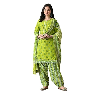 Amazon Brand - Tavasya Womens Cotton Printed