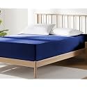 Amazon Brand - Umi Premium Cotton 220TC 78 x 72 x 8 King Size Super Soft Double Bed Mattress Cover Protector with Zip/Chain|Provides All Around Protection - 1 pc Multicolor (Aqua &amp; White 78 x 72 x 8)