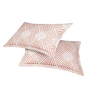 amazon brand  umi 144 tc 100 cotton printed pillow case  pack of 2  breathable and skin friendly oeko-tex certified  jigsaw - red