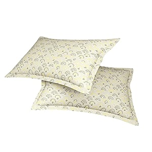 amazon brand  umi 144 tc 100 cotton printed pillow case  pack of 2  breathable and skin friendly oeko-tex certified  divine arch - green