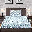 Amazon Brand – Umi 144 TC 100% Cotton Printed Single Bedsheet Set with One Pillow Case | Twin Sheet Set|Breathable and Skin Friendly| Oeko-Tex Certified 60x90 Inches, Radiance