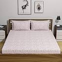 UmI. 144 Tc 100% Cotton Printed Double Bedsheet Set With Two Pillow Case | King Sheet Set|Breathable And Skin Friendly| Oeko-Tex Certified | (108X108 Inches, Niers Violet)