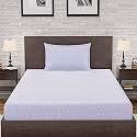 Amazon Brand – Umi 144 TC 100% Cotton Printed Single Bedsheet Set with One Pillow Case | Twin Sheet Set|Breathable and Skin Friendly| Oeko-Tex Certified 60x90 Inches, Boxed Gem - Violet