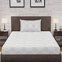 Amazon Brand – Umi 144 TC 100% Cotton Printed Single Bedsheet Set with One Pillow Case | Twin Sheet Set|Breathable and Skin Friendly| Oeko-Tex Certified 60x90 Inches, Jigsaw - Grey