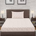 Amazon Brand – Umi 144 TC 100% Cotton Printed Single Bedsheet Set with One Pillow Case | Twin Sheet Set|Breathable and Skin Friendly| Oeko-Tex Certified 60x90 Inches, Divine Arch - Red