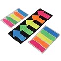 Amazon Brand - Umi 375pc Clear Note Arrow Flags Fluorescent Self Sticky Notes and Page Markers for Office, College, School Use