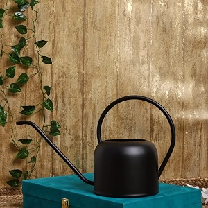 amazon brand - umi black texture long spout plant watering can handcrafted  best for home gardening  gardening tool water can sprayer  gardeners choice 17l capacity pack of 1