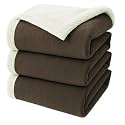 Amazon Brand - Umi Fleece Sherpa Blanket for Winter Single Bed 500GSM, Ultra Super Soft Comfort &amp; Luxury Flannel for Heavy Winter, Mid Winter &amp; AC Room (60X90 Inches, Dark Grey &amp; White)
