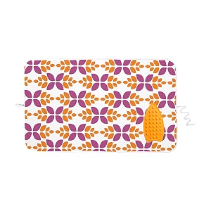 amazon brand - umi iron mat for ironing clothes  heat resistant ironing mat for bed with attached silicon iron pad  portable amp washable size- 120x70cm multicolor