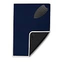 Amazon Brand - Umi Iron Mat with Silicone Pad for Iron Rest- Surface Area 117x64cm &amp; 5mm Felt Padding, Heat Resistant, Washable - Portable Steam Press for Table - Lightweight,Printed Design- Nevy Blue