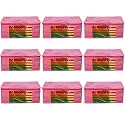 Amazon Brand - Umi. Non-Woven Plain Saree Cover/Cloth Storage/Organizer with Transparent Window (Pack of 9, Pink)