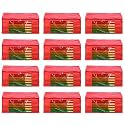 Amazon Brand - Umi. Non-Woven Plain Saree Cover/Cloth Storage/Organizer with Transparent Window (Pack of 12, Red)