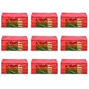 Amazon Brand - Umi. Non-Woven Plain Saree Cover/Cloth Storage/Organizer with Transparent Window (Pack of 9, Red)