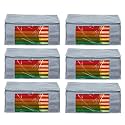 Amazon Brand - Umi. Non-Woven Plain Saree Cover/Cloth Storage/Organizer with Transparent Window (Pack of 6, Grey)