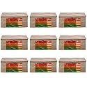 Amazon Brand - Umi. Non-Woven Plain Saree Cover/Cloth Storage/Organizer with Transparent Window (Pack of 9, Beige)