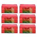 Amazon Brand - Umi. Non-Woven Plain Saree Cover/Cloth Storage/Organizer with Transparent Window (Pack of 6, Red)
