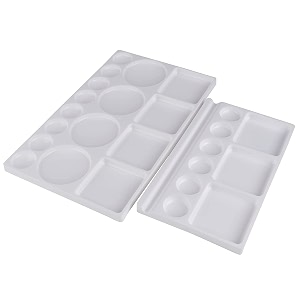 amazon brand  umi plastic artist palette for oil acrylic painting diy craft professional art 2pc rectangle set