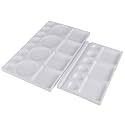 Amazon Brand – Umi Plastic Artist Palette for Oil, Acrylic Painting, DIY Craft Professional Art (2Pc Rectangle Set)