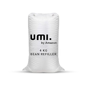 amazon brand - umi premium 4 kg beans for bean bag filling - lily 4 kg beans - 2800 grams net weight as per indian standards