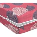 Amazon Brand - Umi Premium Cotton 220TC 78 x 72 x 8 King Size Super Soft Double Bed Mattress Cover Protector with Zip/Chain|Provides All Around Protection - 1 pc Multicolor (Pink & Grey 78 x 72 x 8)
