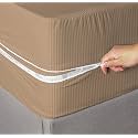 Amazon Brand - Umi Premium Cotton 220TC 78 x 72 x 8 King Size Double Bed Mattress Cover Protector with Zip/Chain|Provides All Around Protection - 1 pc Multicolor (Beige, 78 x 72 x 8)