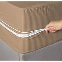 Amazon Brand - Umi Premium Cotton 220TC 72 x 36 x 8 Luxury Single Size Mattress Cover Protector with Zip/Chain|Provides All Around Protection - 1 pc Multicolor (Beige, 72 x 36 x 8)