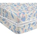 Amazon Brand - Umi Premium Cotton 220TC 78 x 72 x 8 King Size Super Soft Double Bed Mattress Cover Protector with Zip/Chain|Provides All Around Protection - 1 pc Multicolor (Aqua & White 78 x 72 x 8)