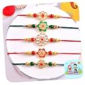 Amazon Brand - Umi Rakhi Set of 5 for Brother with Gift Combo Set, Kundan rakhi for Boy Men Bhaiya, Rakhis for Rakshabandhan, Rakhi with Gift, Fridge Magnet for Door Décor