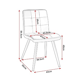 amazon brand - umi retro-designed upholstered chair and black powder-coated metal legs in pink