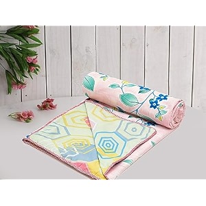 amazon brand - umi super soft brushed microfiber cotton 3 layer breathable single dohar lightweight summer blanket dohar 57x87inches 144x220cm flannel dohar throws for bed