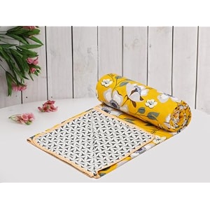amazon brand - umi super soft brushed microfiber cotton 3 layer breathable single dohar lightweight summer blanket dohar 57x87inches 144x220cm flannel dohar throws for bed