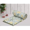 Amazon Brand - Umi Super Soft Brushed Microfiber Cotton 3 Layer Breathable Single Dohar Lightweight Summer Blanket Dohar 57X87(Inches) 144X220(CM) Flannel Dohar Throws for Bed (Yellow;Green)