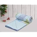 Amazon Brand - Umi Super Soft Brushed Microfiber Cotton 3 Layer Breathable Single Dohar Lightweight Summer Blanket Dohar 57X87(Inches) 144X220(CM) Flannel Dohar Throws for Bed (Blue Patti)