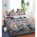 Amazon Brand – Umi Super Soft Brushed Microfiber Cotton Single Quilt Cover Blanket Cover Razai Duvet Cover Comforter Cover for Single Size Duvets with Zip(60"X90"(Inches), Brown)