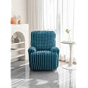 Amazon Brand - Umi Super Stretch Recliner Cover, Form Fitted Non Slip Reclining Slipcovers for Standard Large Recliner, Soft Thick, Pack of 1, Blue