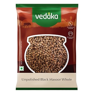 amazon brand - vedaka unpolished black masoor dal whole  2 kg  no artificial colours amp preservatives  hygienically packed