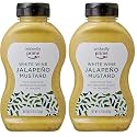Amazon Brand - Wickedly Prime Mustard, White Wine Jalapeno, 11.75 Ounce (Pack of 2)