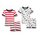 Amazon Essentials Babies, Toddlers and Boys' Snug-Fit Cotton Rib Pajama Sleepwear Sets, Multipacks