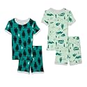 Amazon Essentials Babies, Toddlers and Boys' Snug-Fit Cotton Rib Pajama Sleepwear Sets, Multipacks
